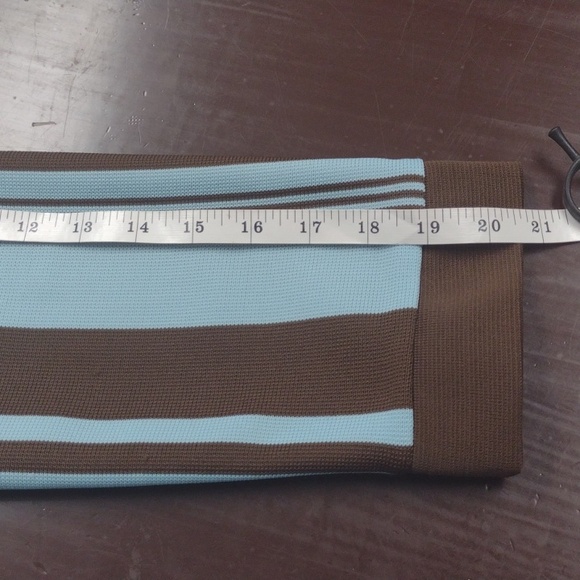 Marberni, 60's Union Made Vintage Elegant Blue/Brown Long Sleeve Dress Size 16 - Picture 16 of 16